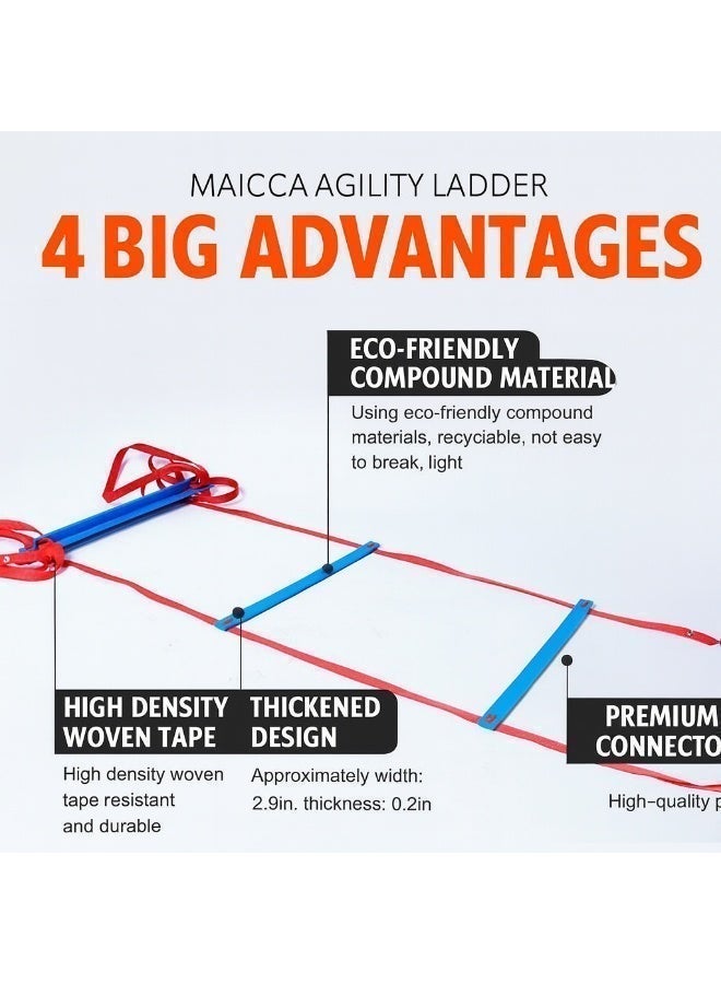 Sisily Agility Training Ladder 6m with 12 Rungs & 20 Cones – Speed, Footwork & Coordination Training Equipment Set - Image 3